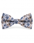 YEON - FLORAL BOW TIE - CLASSIC - BLUE & BROWN