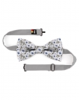 UKI - FLORAL BOW TIE - CLASSIC - BLUE & GRAY