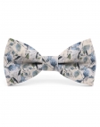 SHIDA - FLORAL BOW TIE - CLASSIC - GREEN, BEIGE & BLUE