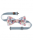 JIN - FLORAL BOW TIE - CLASSIC - PINK, BLUE & GREEN