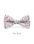 HAO - KID or TEEN BOW TIE - GREEN & TERRACOTTA