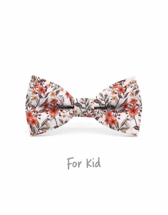 GASHA - KID or TEEN BOW TIE - ORANGE & BEIGE