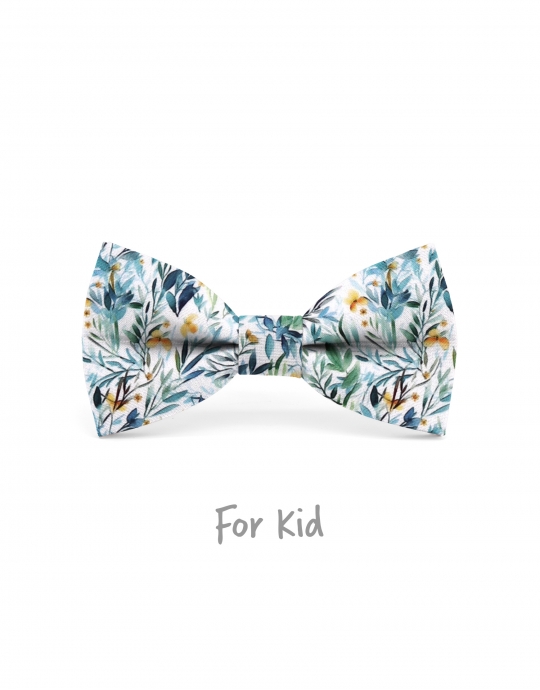 LANTAU - KID or TEEN BOW TIE - GREEN & YELLOW