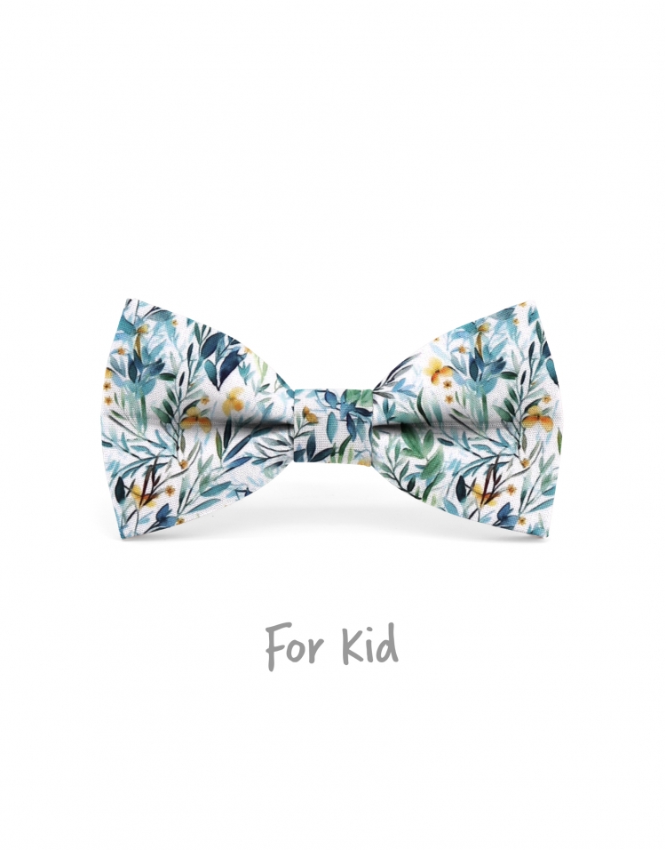 LANTAU - KID or TEEN BOW TIE - GREEN & YELLOW