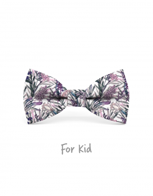 POLIN - NOEUD PAPILLON ENFANT ou ADO - MAUVE & VERT