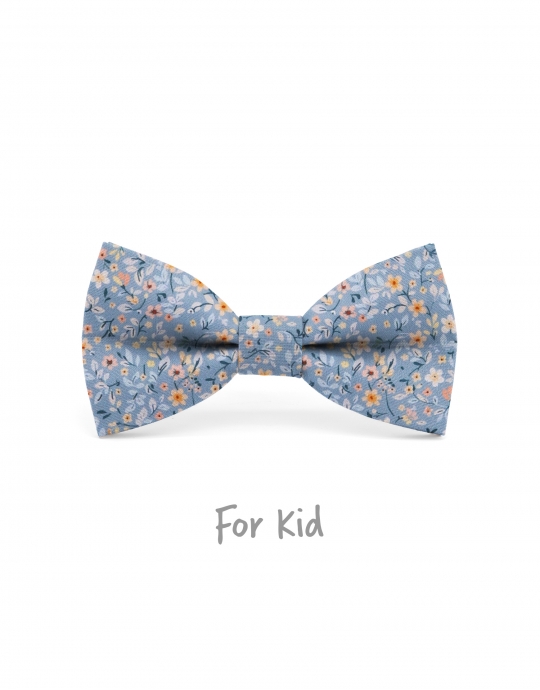 MINHO - KID or TEEN BOW TIE - BLUE & ORANGE