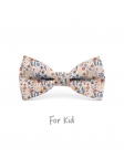 KOOK - KID or TEEN BOW TIE - BLUE, BEIGE & ORANGE