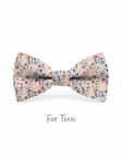 KOOK - KID or TEEN BOW TIE - BLUE, BEIGE & ORANGE