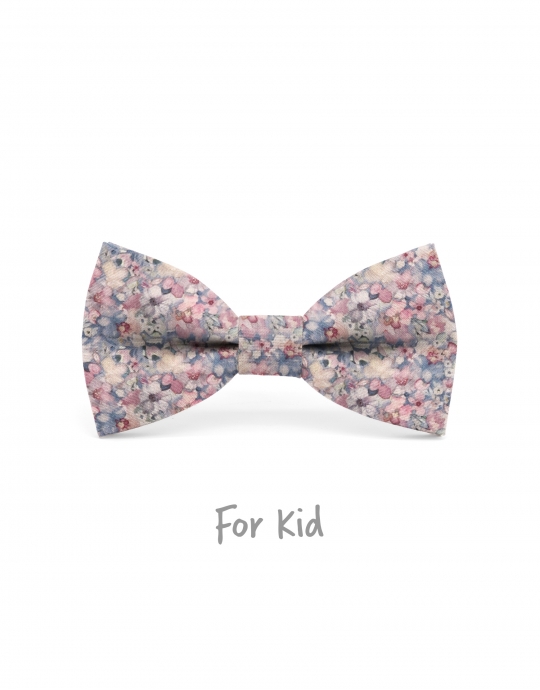 SABI - KID or TEEN BOW TIE - PINK & BEIGE