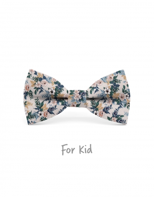 BYODO - KID or TEEN BOW TIE - GREEN & BEIGE