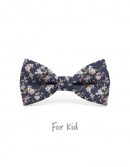 SENSO - KID or TEEN BOW TIE - BLUE & BEIGE