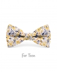 SEOK - KID or TEEN BOW TIE - YELLOW & GREY