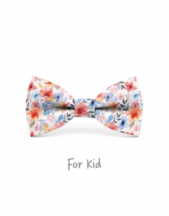 HARU - KID or TEEN BOW TIE - ORANGE & BLUE