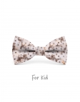 FUJI - KID or TEEN BOW TIE - BEIGE & BROWN