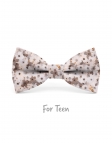 FUJI - KID or TEEN BOW TIE - BEIGE & BROWN