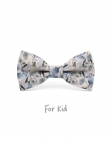 SHIDA - KID or TEEN BOW TIE - GREEN, BEIGE & BLUE