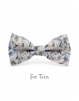 SHIDA - KID or TEEN BOW TIE - GREEN, BEIGE & BLUE