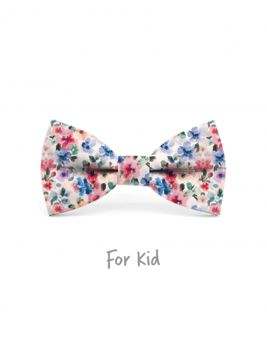 JIN - KID or TEEN BOW TIE - PINK, BLUE & GREEN