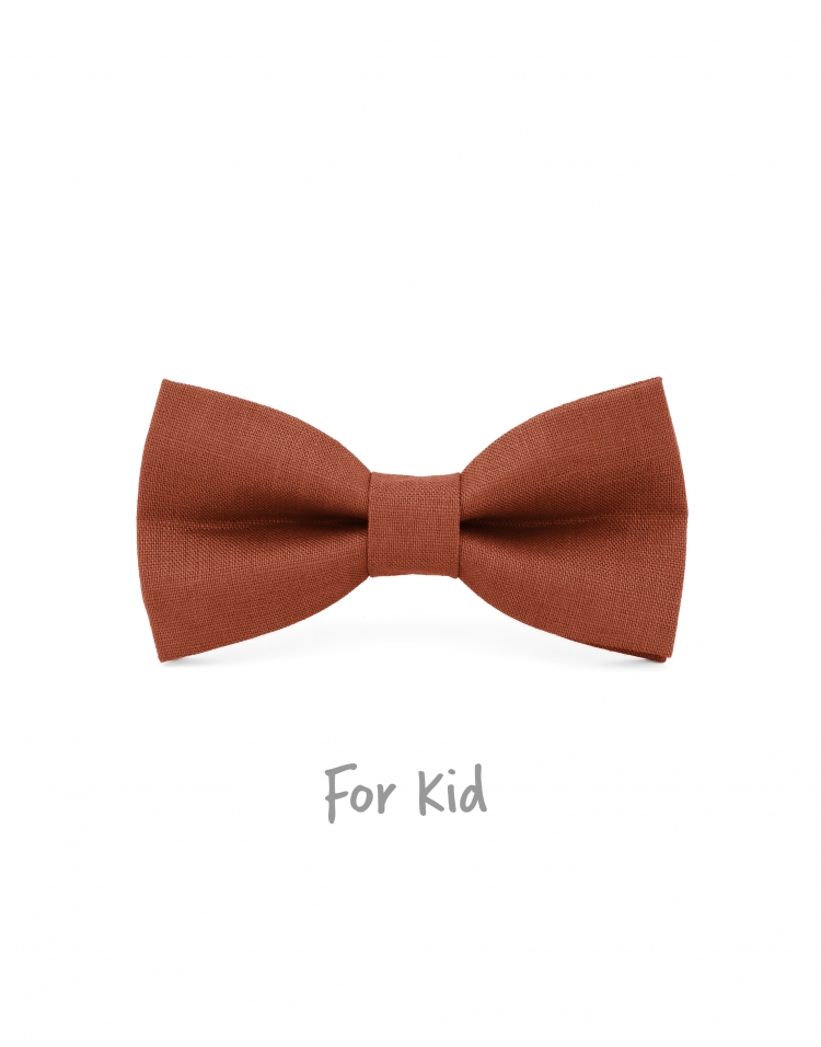 RUSTIC - 100% LINEN - KID or TEEN BOW TIE