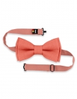 CORAIL - 100% RAW LINEN - BOW TIE - CORAL