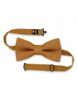 CARAMEL - 100% RAW LINEN - BOW TIE - CARAMEL BROWN