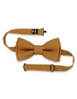 CARAMEL - 100% RAW LINEN - BOW TIE - CARAMEL BROWN