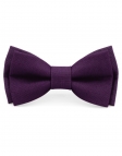 AUBERGINE - 100% RAW LINEN - BOW TIE - VIOLET