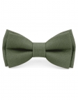 KAKI - 100% RAW LINEN - BOW TIE - GREEN