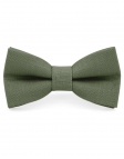 KAKI - 100% RAW LINEN - BOW TIE - GREEN