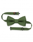 AVOCAT - 100% RAW LINEN - BOW TIE - GREEN