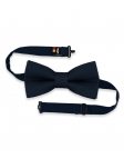 MARINE - 100% RAW LINEN - BOW TIE - NAVY BLUE