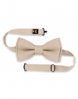 SABLE - 100% RAW LINEN - BOW TIE - BEIGE