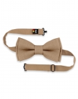 ARGILE - 100% RAW LINEN - BOW TIE - BROWN