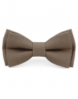 TAUPE - 100% RAW LINEN - BOW TIE - BROWN