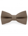 TAUPE - 100% RAW LINEN - BOW TIE - BROWN