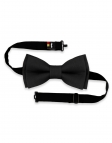 NOIR - 100% RAW LINEN - BOW TIE - BLACK