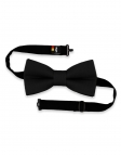 NOIR - 100% RAW LINEN - BOW TIE - BLACK