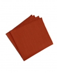 POTIRON - RAW LINEN - POCKET SQUARE - PUMPKIN ORANGE