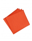 MANDARINE - RAW LINEN - POCKET SQUARE - ORANGE