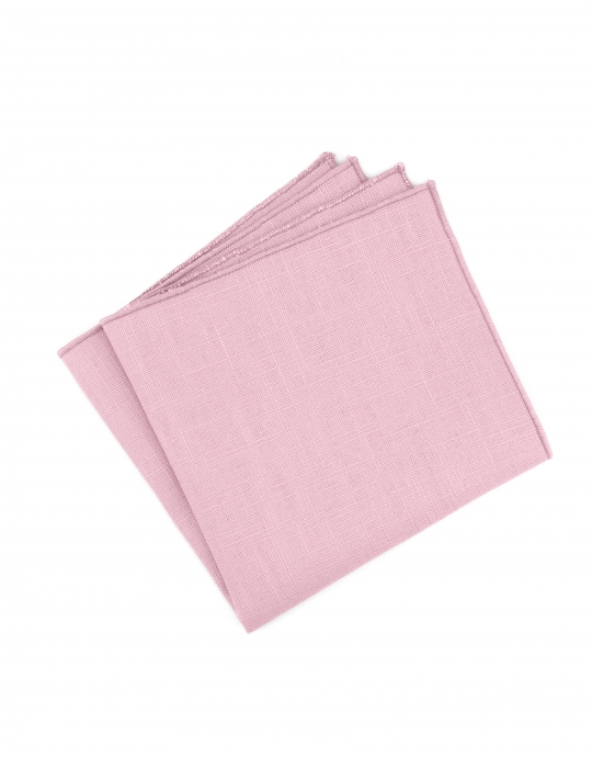 DRAGEE - RAW LINEN - POCKET SQUARE - LIGHT PINK