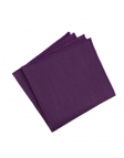 AUBERGINE - RAW LINEN - POCKET SQUARE - PURPLE