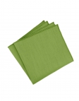 PRAIRIE - RAW LINEN - POCKET SQUARE - GREEN