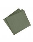 KAKI - RAW LINEN - POCKET SQUARE - GREEN