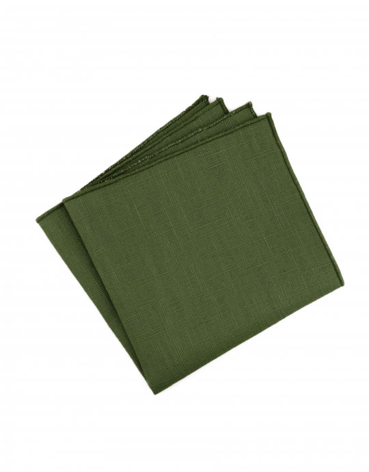 MOUSSE - POCHETTE EN LIN BRUT - VERT