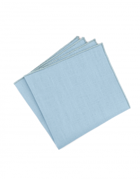 ATMOSPHERE - RAW LINEN - POCKET SQUARE - LIGHT BLUE