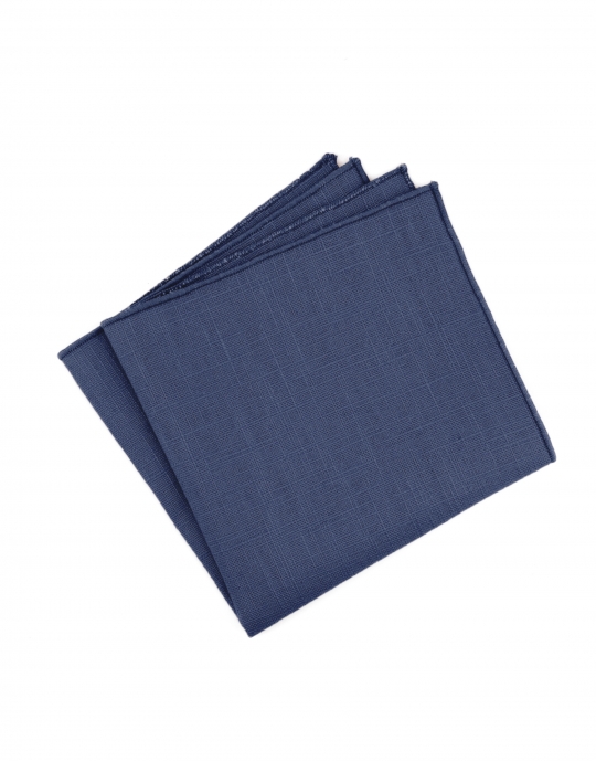 AVIATEUR - RAW LINEN - POCKET SQUARE - BLUE