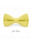 MIMOSA - KID or TEEN BOW TIE - 100% RAW LINEN - LIGHT YELLOW