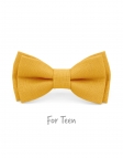 MIEL - KID or TEEN BOW TIE - 100% RAW LINEN - YELLOW