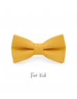 MIEL - KID or TEEN BOW TIE - 100% RAW LINEN - YELLOW