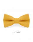 MIEL - KID or TEEN BOW TIE - 100% RAW LINEN - YELLOW